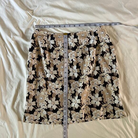 Y2K 2000s Brown Floral Mini Skirt Sz 8 Cottagecore Fairy Grunge - Picture 7 of 7